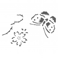 さくら蝶ワンポイント