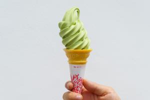 抹茶ソフトの画像
