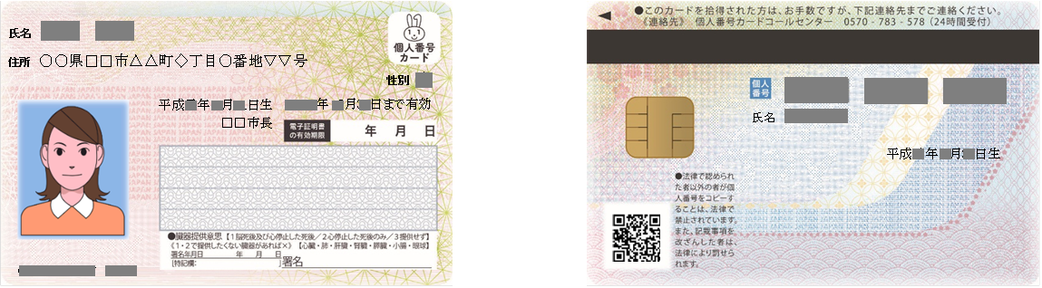 マイナンバーカード見本