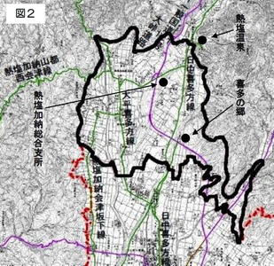 新たに都市計画区域に追加した区域（図2）