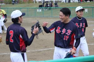 ピンチを抑えた飯野投手