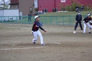 力投する飯野投手