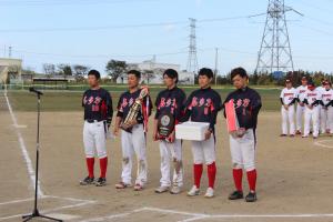 表彰を受ける選手