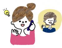 電話相談する様子