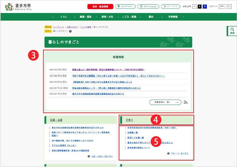 中分類ページの場合